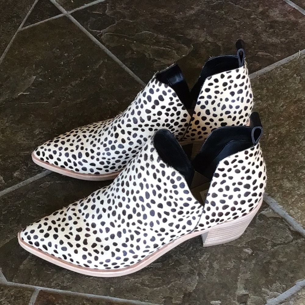 Dolce Vita Sonni Leopard Calf Hair Slip-on Ankle Boot  8.5